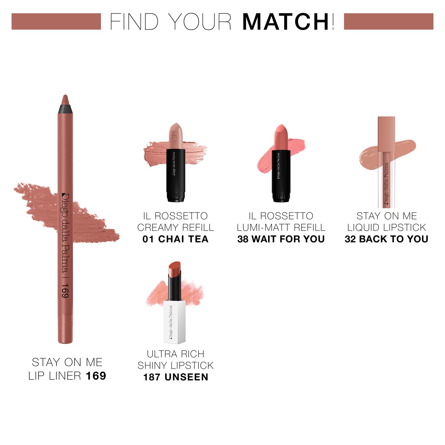 Diego Dalla Palma Stay On Me Lip Liner 169 Miele - Matita Labbra Long Lasting e Water Resistant 1.2g