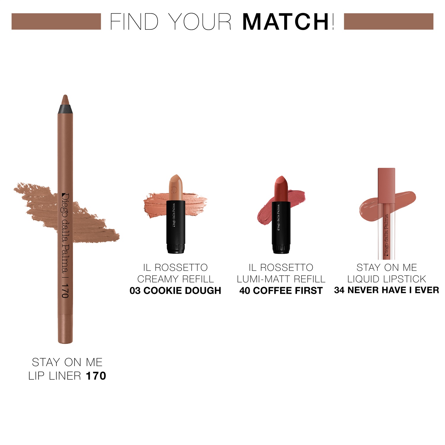 Diego Dalla Palma Stay On Me Lip Liner Matita Labbra 170 Contouring Long Lasting 1.2g - Texture Cremosa e Alta Pigmentazione