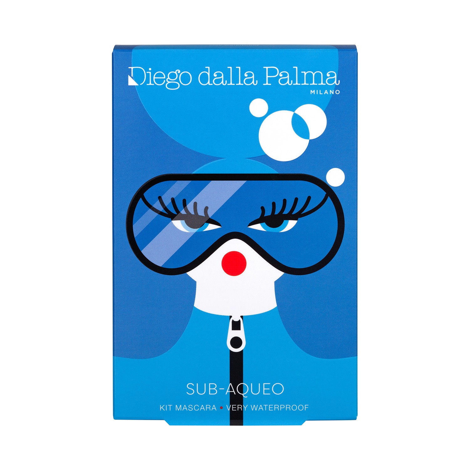 Diego Dalla Palma Kit Mascara Subaqueo - Mascara Very Waterproof 13,5 ml, Matita Occhi Nera 9 cm, Struccante Bifasico 30 ml