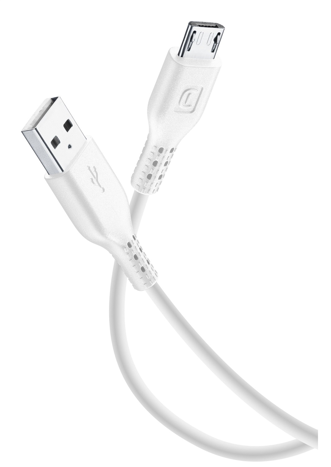 Cellularline Cavo Dati USB 2.0 Piatto Micro USB - Bianco, 1 m, Antigroviglio