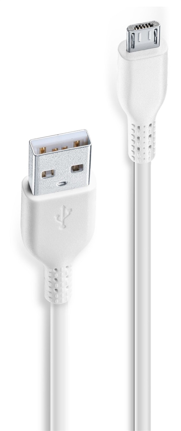 Cellularline Cavo Dati USB 2.0 Piatto Micro USB - Bianco, 1 m, Antigroviglio