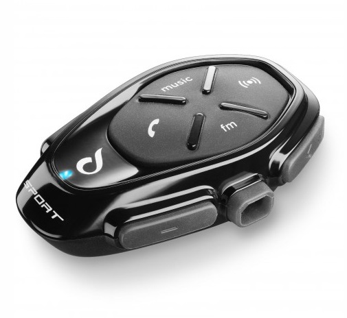 Interphone Sport - Interfono Bluetooth da casco per moto, fino a 4 motociclisti, distanza 1 km, autonomia 20 ore, impermeabile, compatibile con MP3 e GPS