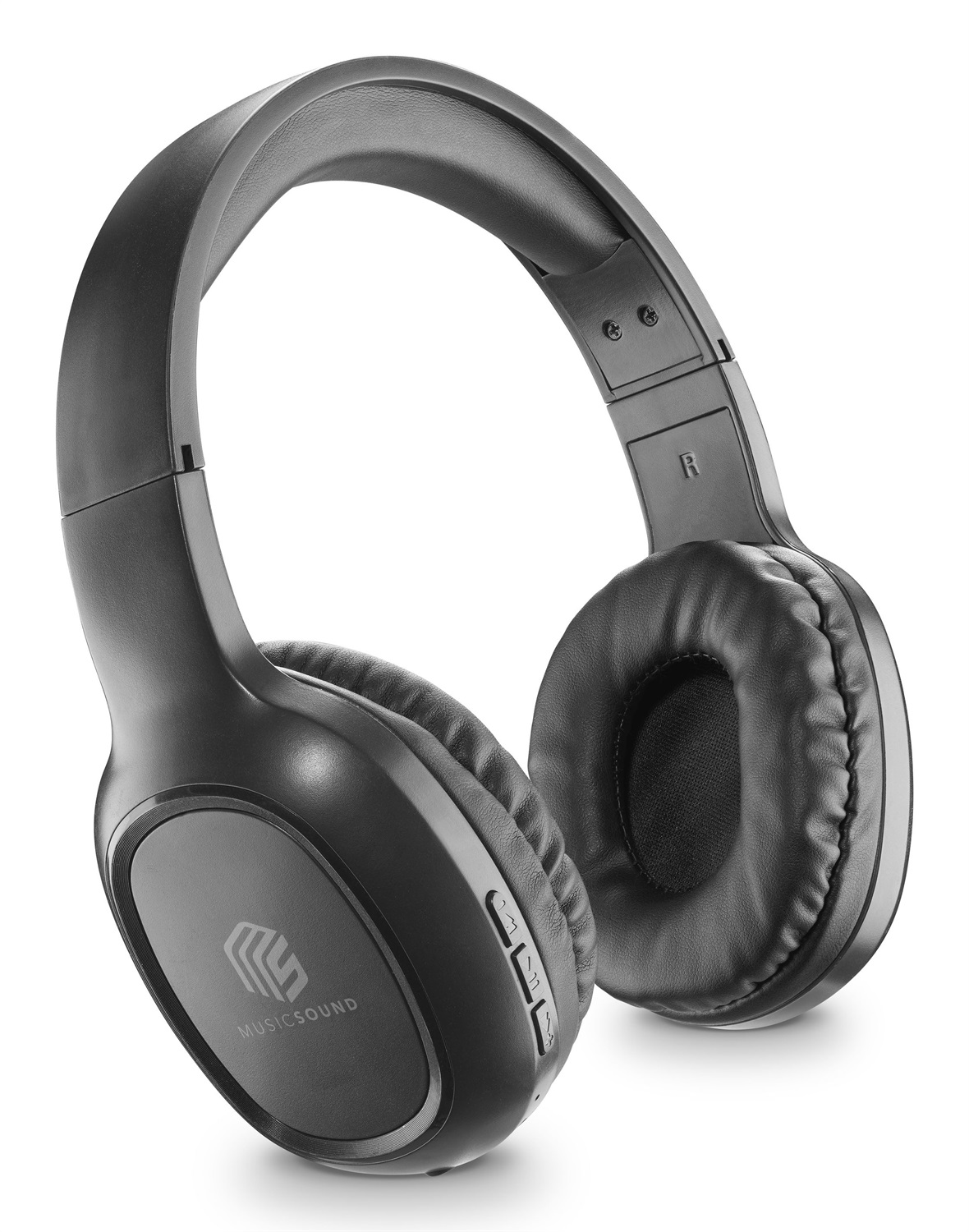 Cellularline BTHEADBBASICMSK Cuffie Bluetooth a Padiglione Chiuso con Microfono, Controllo Volume e Durata Batteria di 14 Ore - Nero