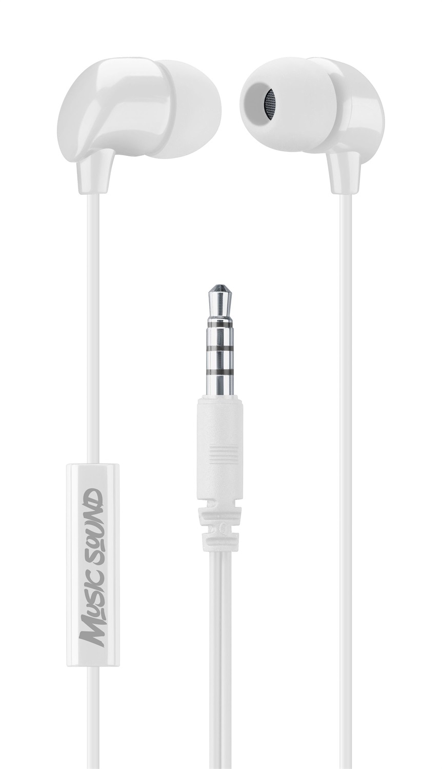 Music Sound Auricolari Fullcolor in-ear con Microfono - Jack 3.5 mm - Colore Bianco