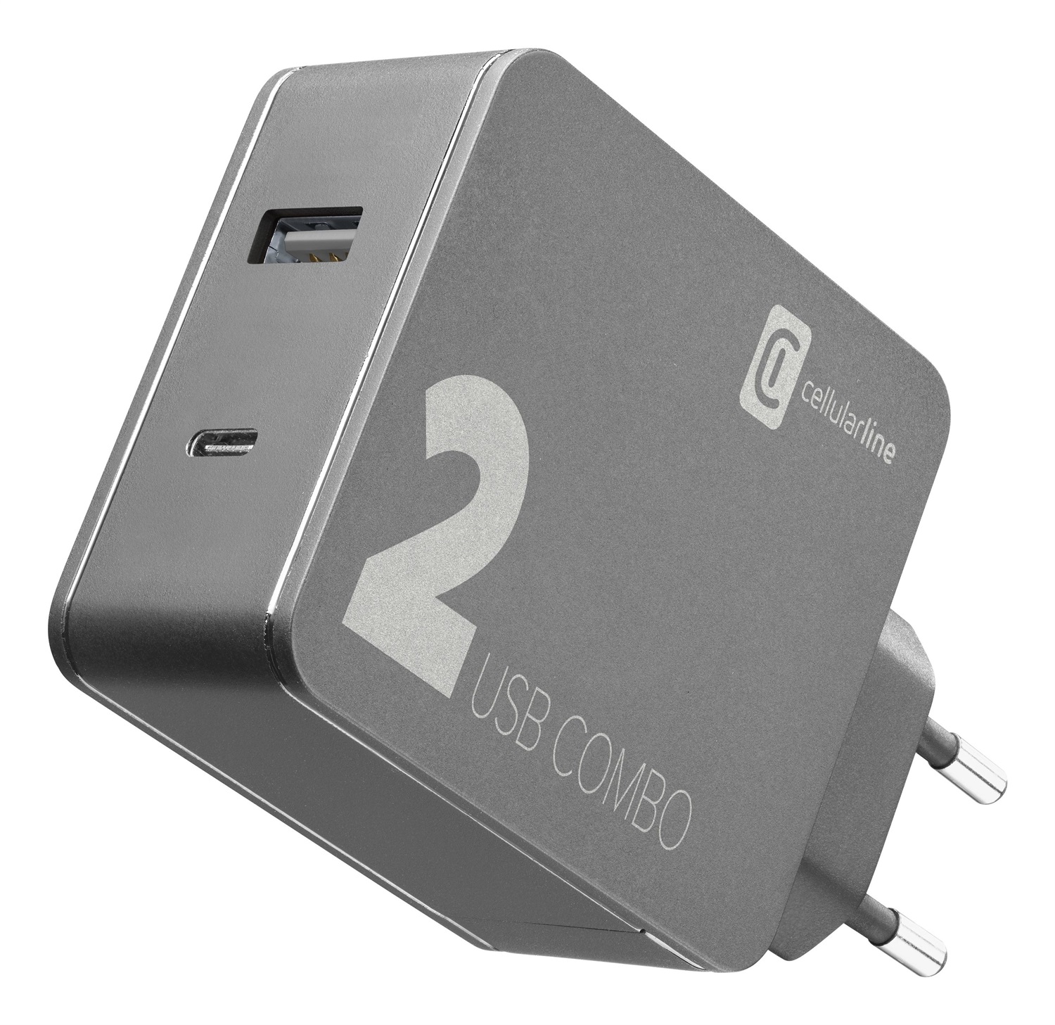 Cellularline Achitusb2pd42k - Caricabatterie da Rete 42W con USB-C per MacBook e iPhone, Carica Rapida