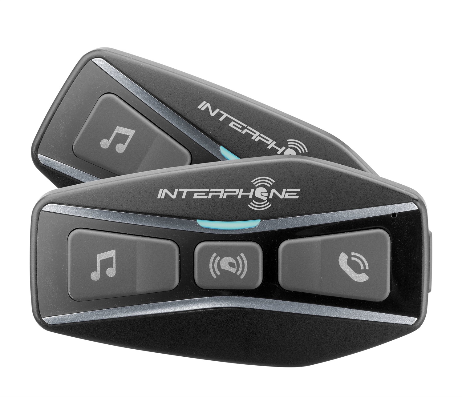 Interphone U-COM 4 - Interfono Bluetooth 5.0 da Casco per Moto, Doppio, Compatibile con OEM, Gruppi fino a 4, Distanza 1 Km, Autonomia Fino a 15 Ore, Impermeabile IP67