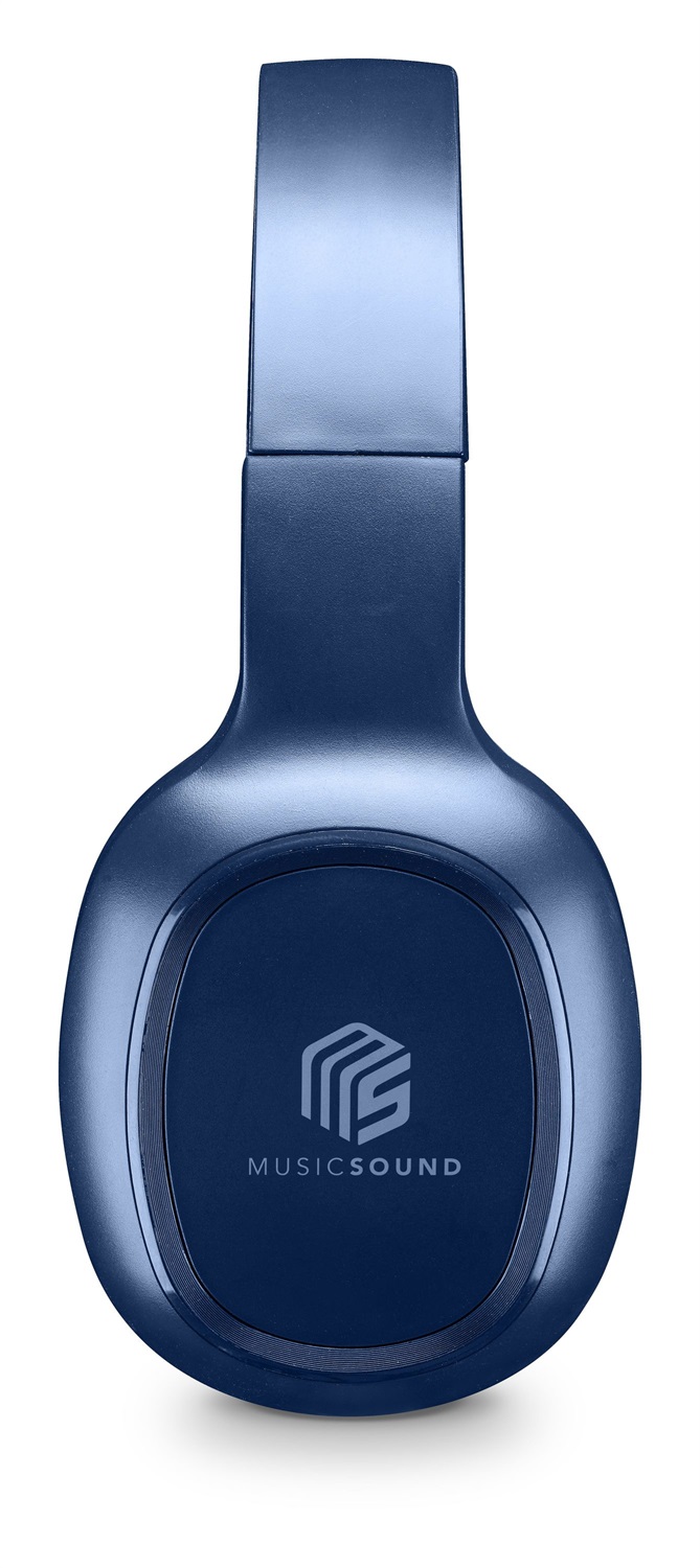 CELLULARLINE BTHEADBBASICMSB - Cuffie On Ear Bluetooth con Archetto Estensibile, Microfono Incorporato, Durata Batteria 14h - Colore Blu