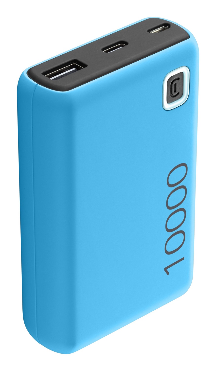 Cellularline Power Bank ESSENCE 10000mAh Blu - Caricabatterie Portatile con Polimeri di Litio, 12W, 2 Porte USB