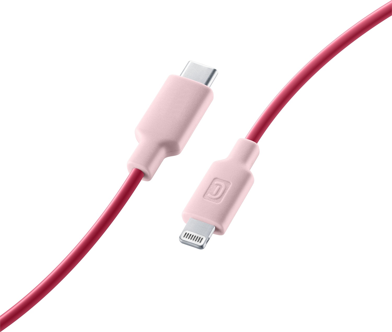 Cellularline Cavo USB-C a Lightning 100cm Rosa - Certificato Made for iPhone