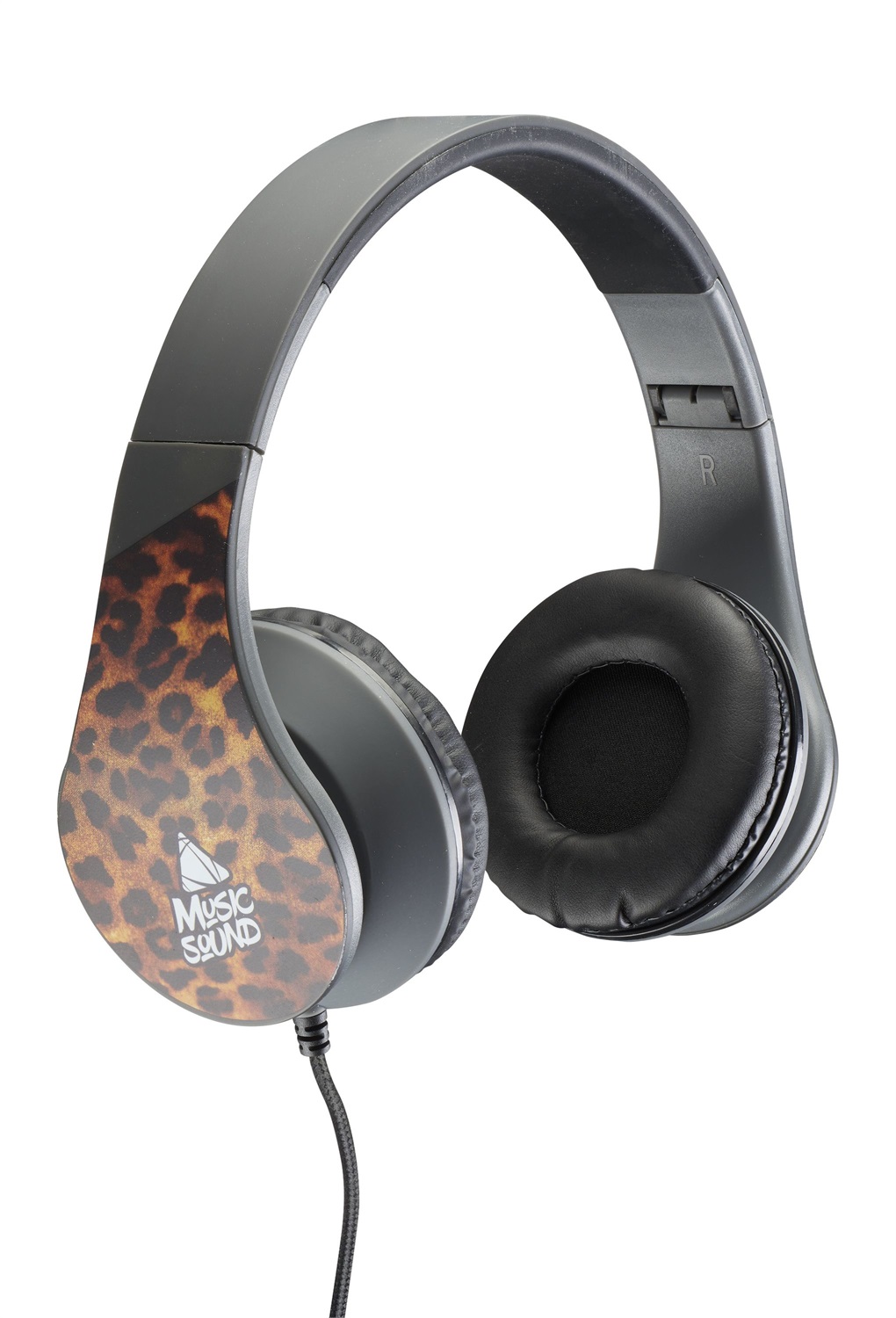 Music Sound Cuffie on Ear Filo Estensibili con Jack 3.5 mm - Fantasia Leo