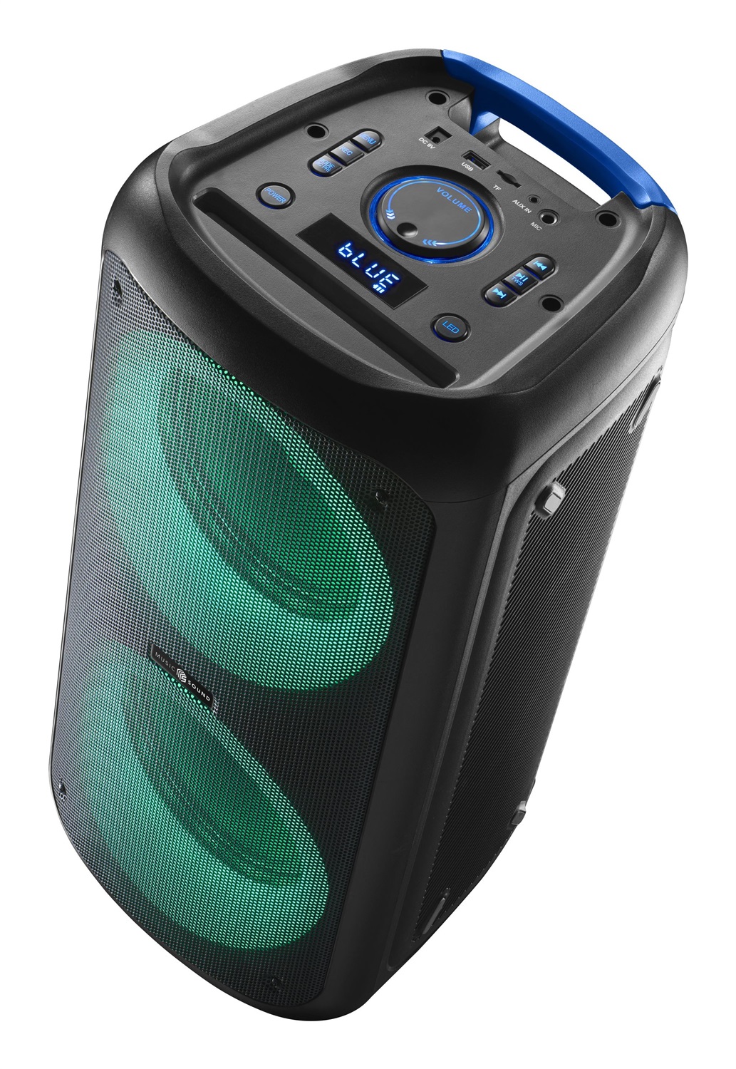 Cellularline Music Sound - Cassa Speaker Bluetooth 80W con Luci RGB, 4 Ore di Play Time e Telecomando