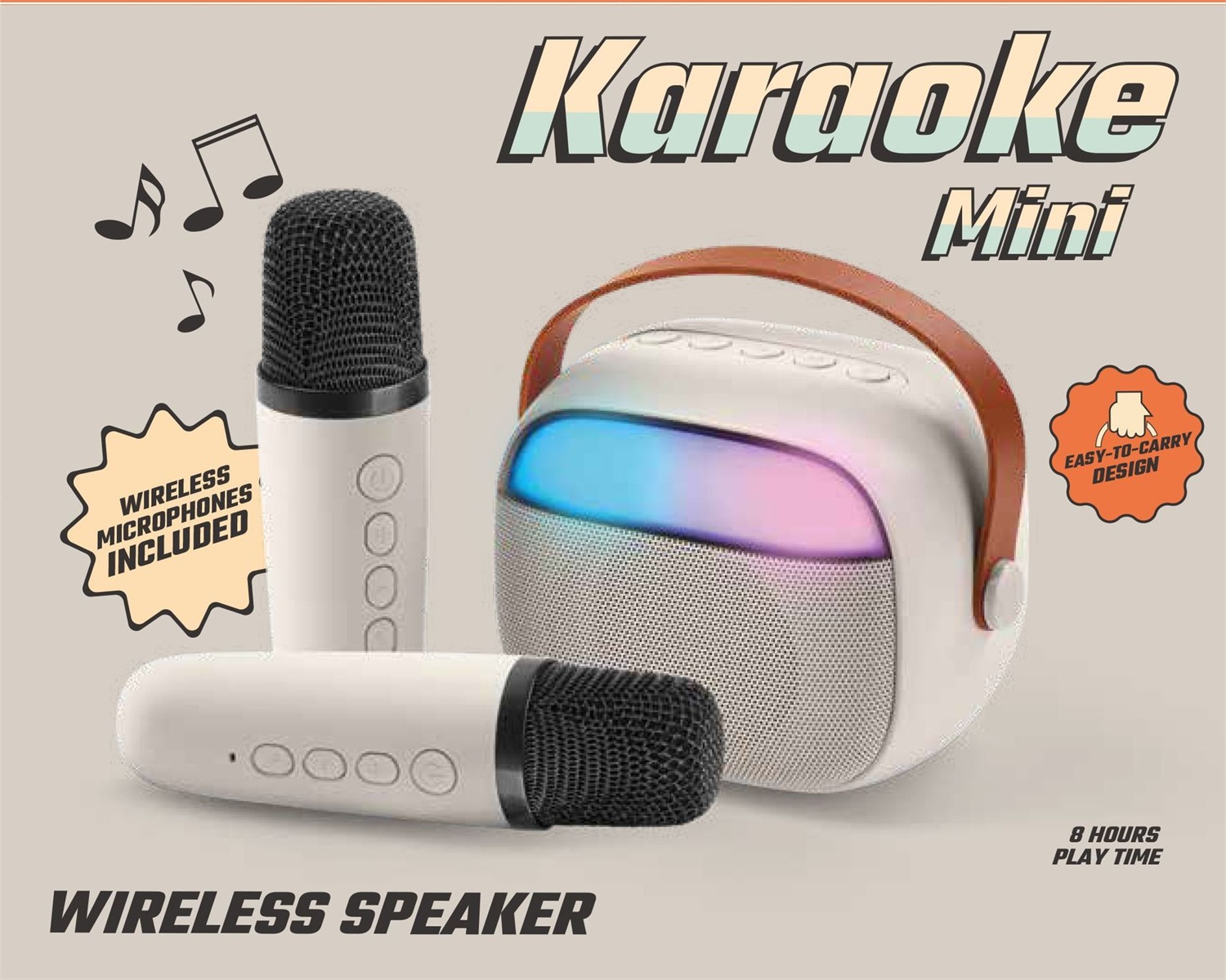 Cellularline Mini Karaoke Speaker Portatile Bianco 5W - Altoparlante Wireless con USB Tipo-C