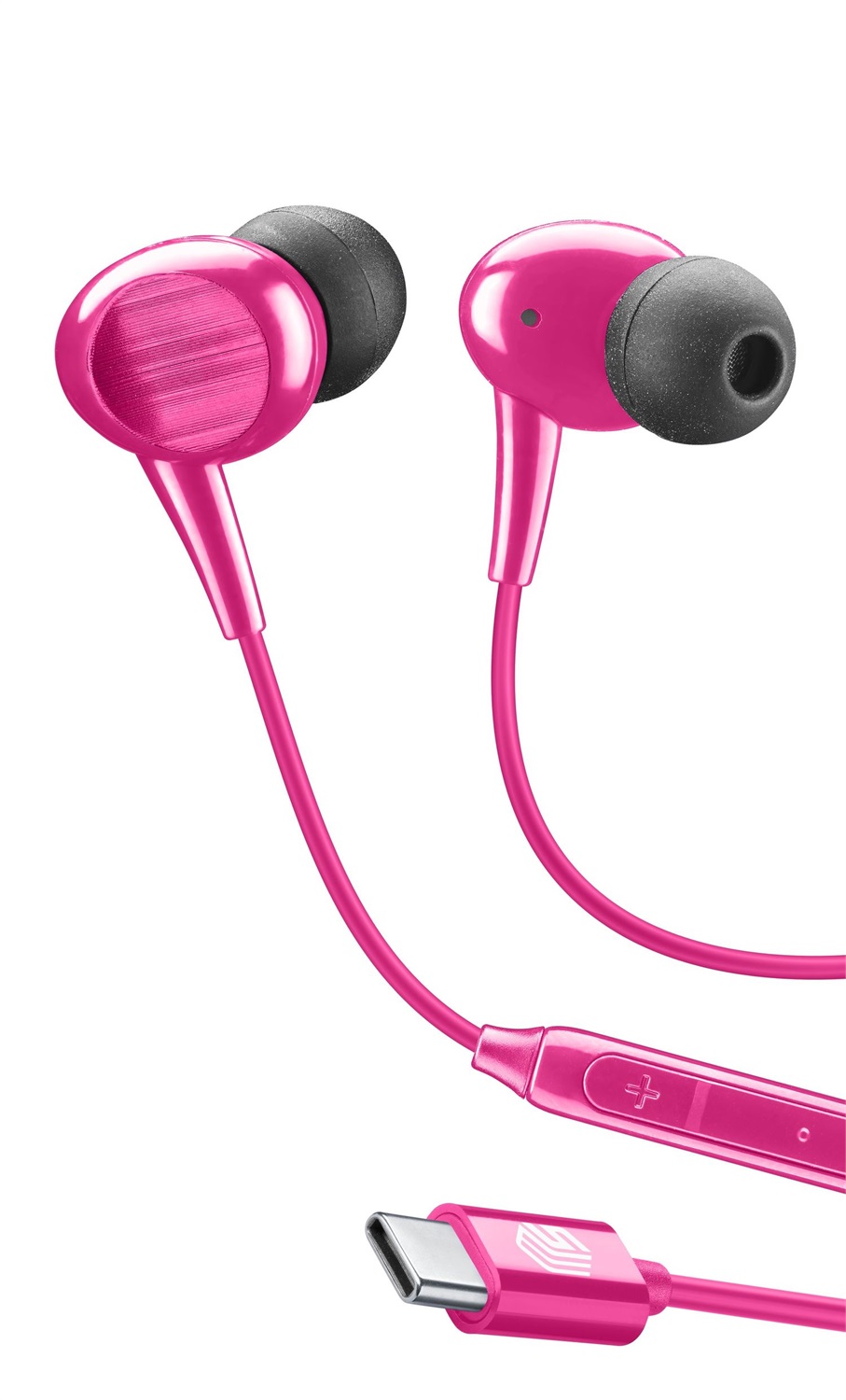 Music Sound Auricolari In-Ear con Filo e Microfono - Compatibilità USB-C, Design Ergonomico, Colore Rosa