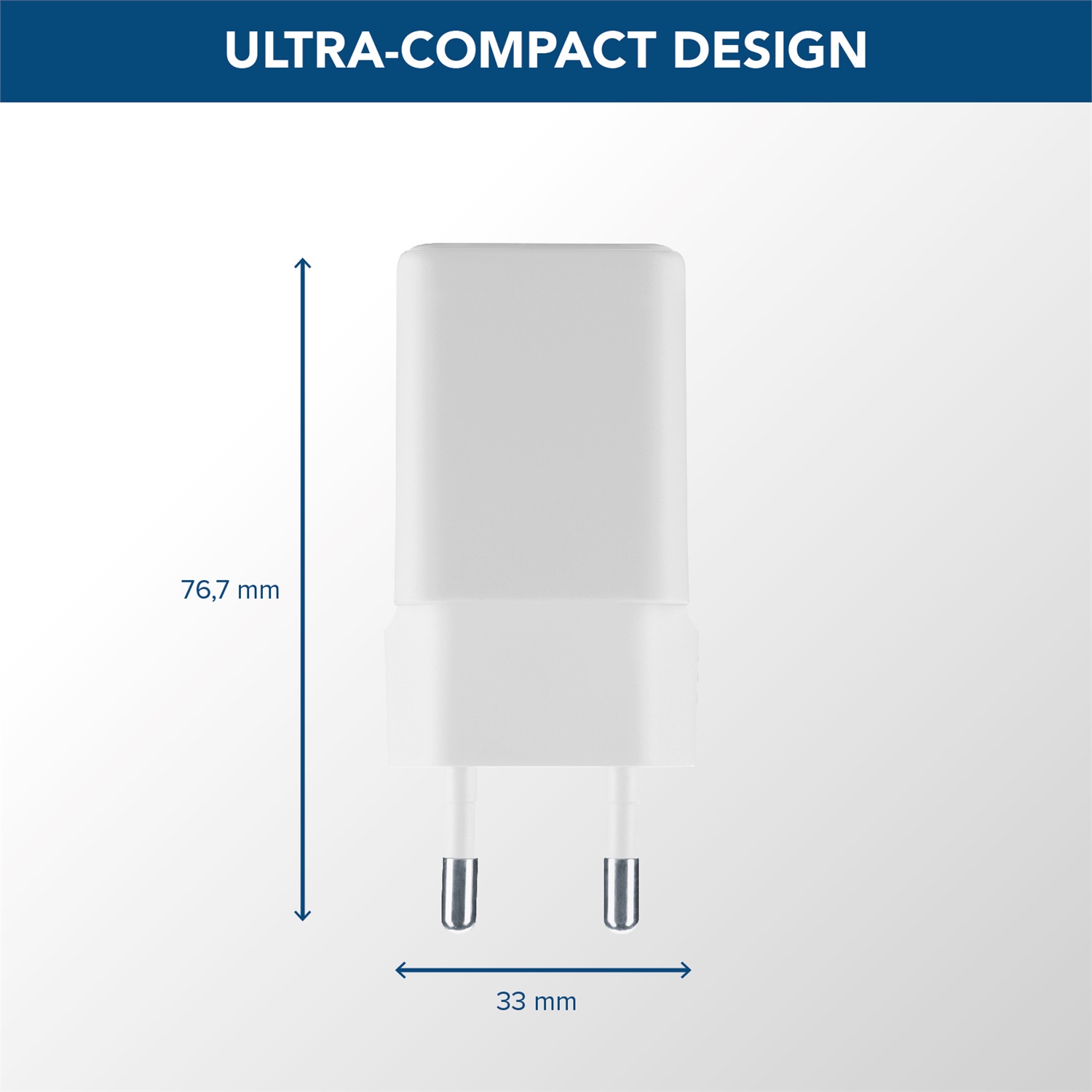 Cellularline - Caricabatterie Multipotenza 30W con Cavo USB-C incluso - Bianco