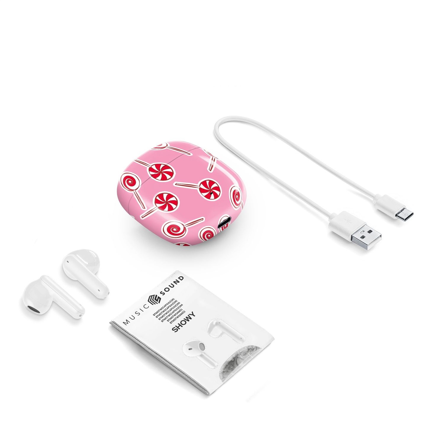 CELLULARLINE Auricolari Capsule Music Sound True Wireless - Bluetooth, Design a Capsula, Custodia di Ricarica, Microfono, Fino a 25 Ore di Ascolto