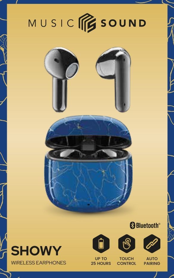 CELLULARLINE Auricolari Capsule Music Sound True Wireless - Bluetooth, Custodia di Ricarica, Microfono, Fino a 25 Ore di Ascolto