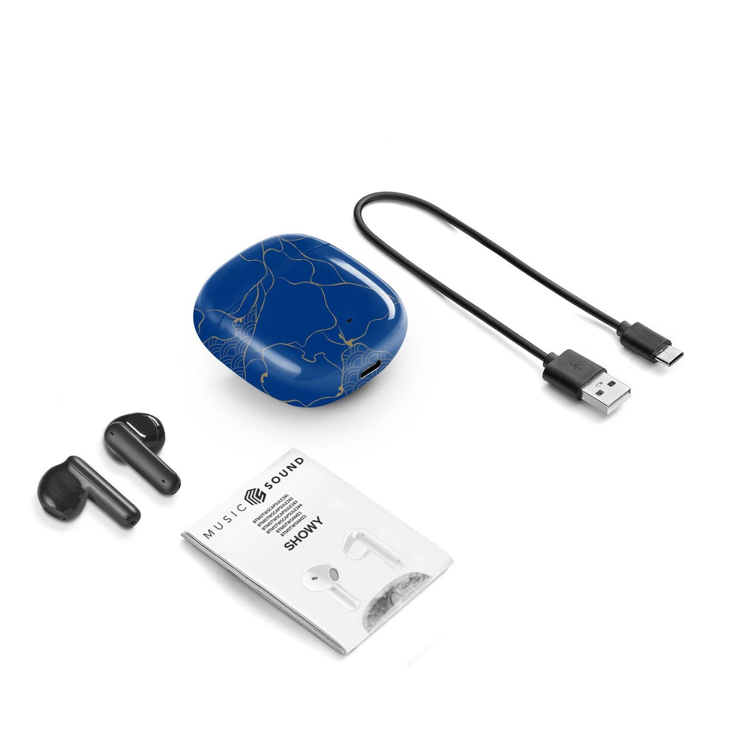 CELLULARLINE Auricolari Capsule Music Sound True Wireless - Bluetooth, Custodia di Ricarica, Microfono, Fino a 25 Ore di Ascolto