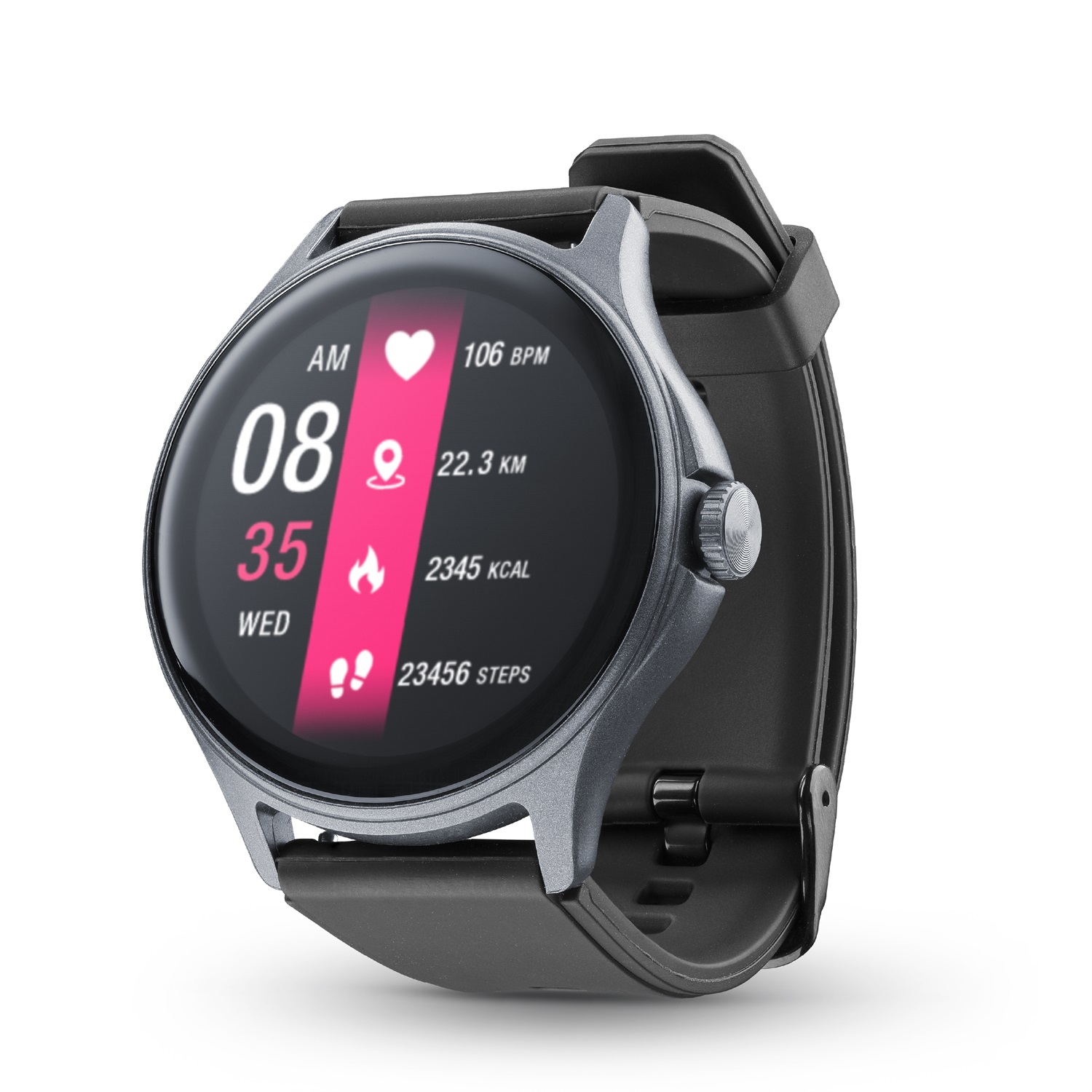 Cellularline ION PRO ROUND - Smartwatch Bluetooth® con Display 1.38