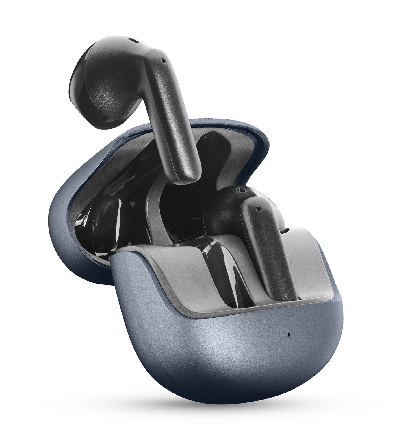 Cellularline Call Purely Auricolari Bluetooth con Cancellazione del Rumore ENC, 4 Microfoni, 32 Ore di Autonomia, Connessione Multipoint e Custodia di Ricarica - Nero