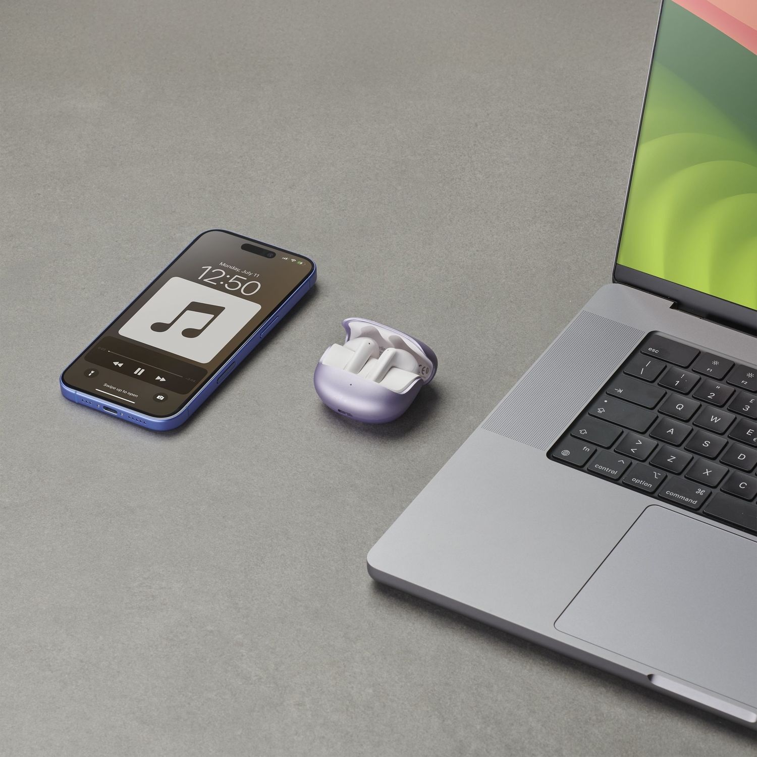 Cellularline Call Purely Auricolari Bluetooth ENC con 4 Microfoni, Cancellazione del Rumore Ambientale, 32 Ore di Autonomia, Connessione Multipoint, Design Easy Pick - Viola