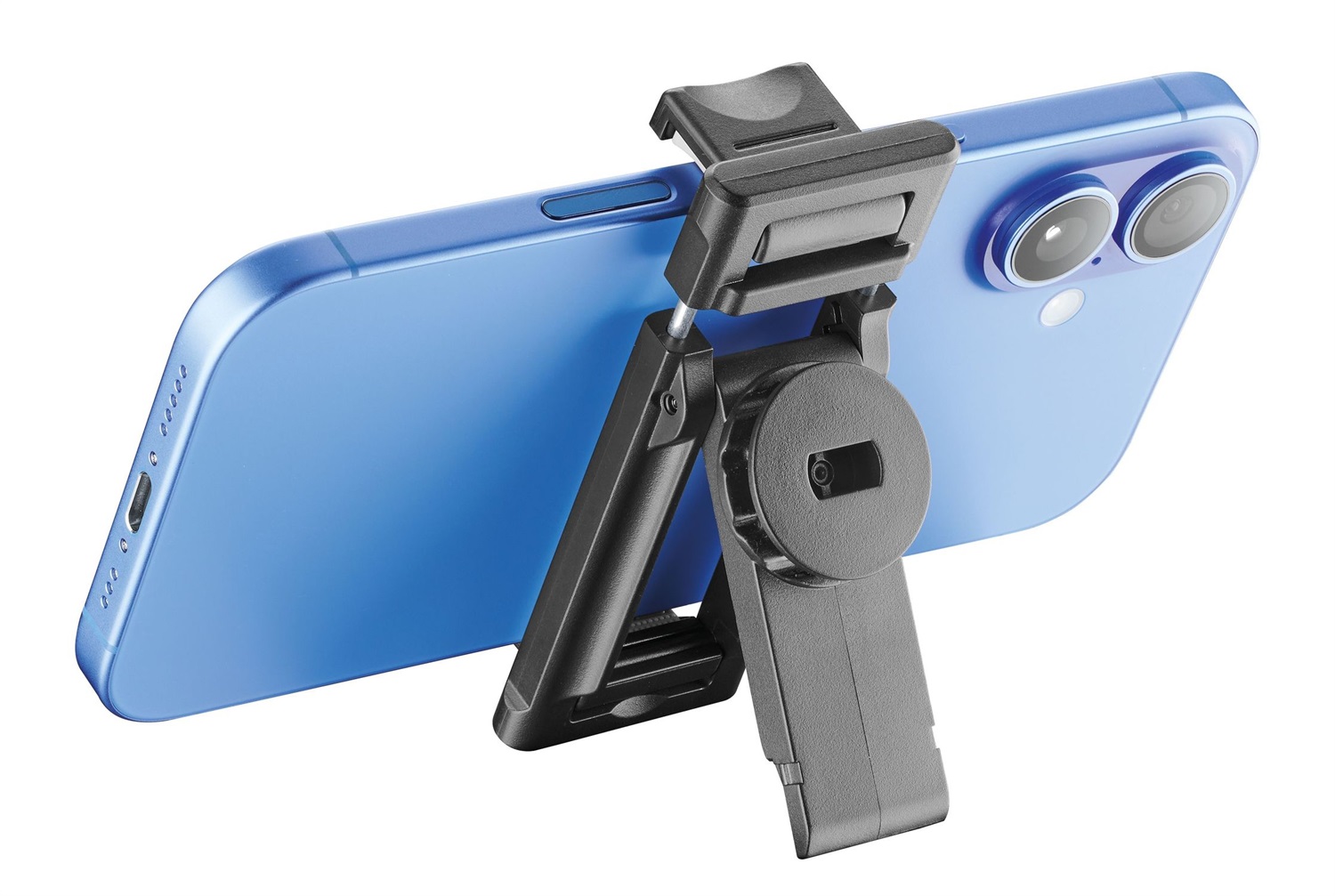 Cellularline FACECAM Supporto Smartphone con Riconoscimento Facciale 360°, Telecomando Bluetooth, Gesture Control, Regolabile in Altezza, Inquadratura Automatica, Compatibile con Treppiede, Nero
