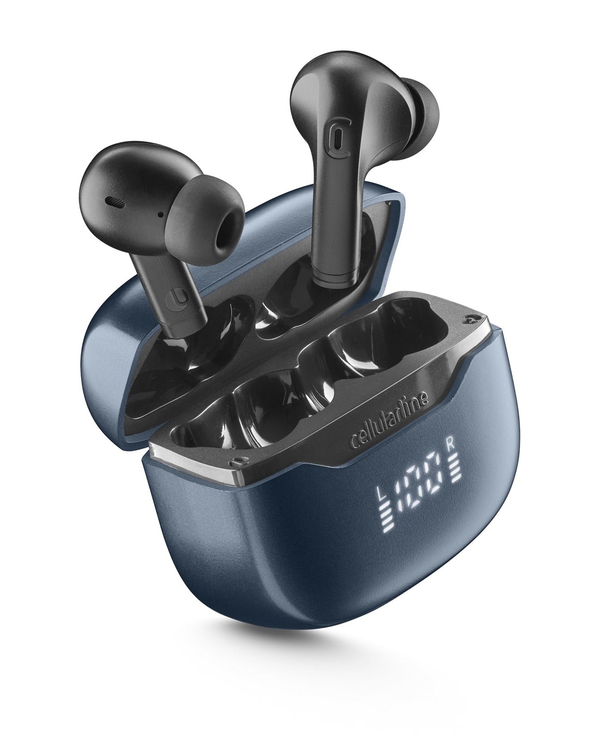 Cellularline KEY PRO Auricolari In-Ear con ENC, 4 Microfoni, 30 Ore di Playtime e Controlli Touch - Bianco