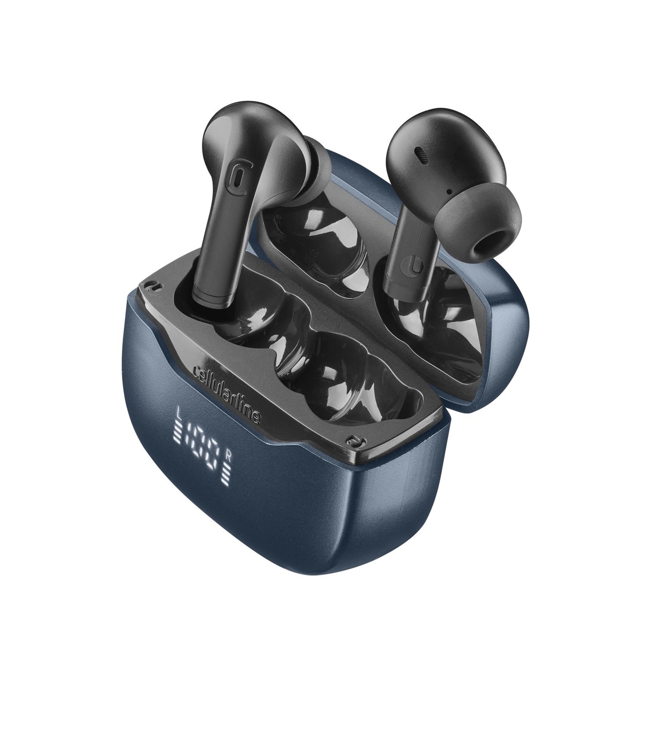 Cellularline KEY PRO Auricolari In-Ear con ENC, 4 Microfoni, 30 Ore di Playtime e Controlli Touch - Bianco