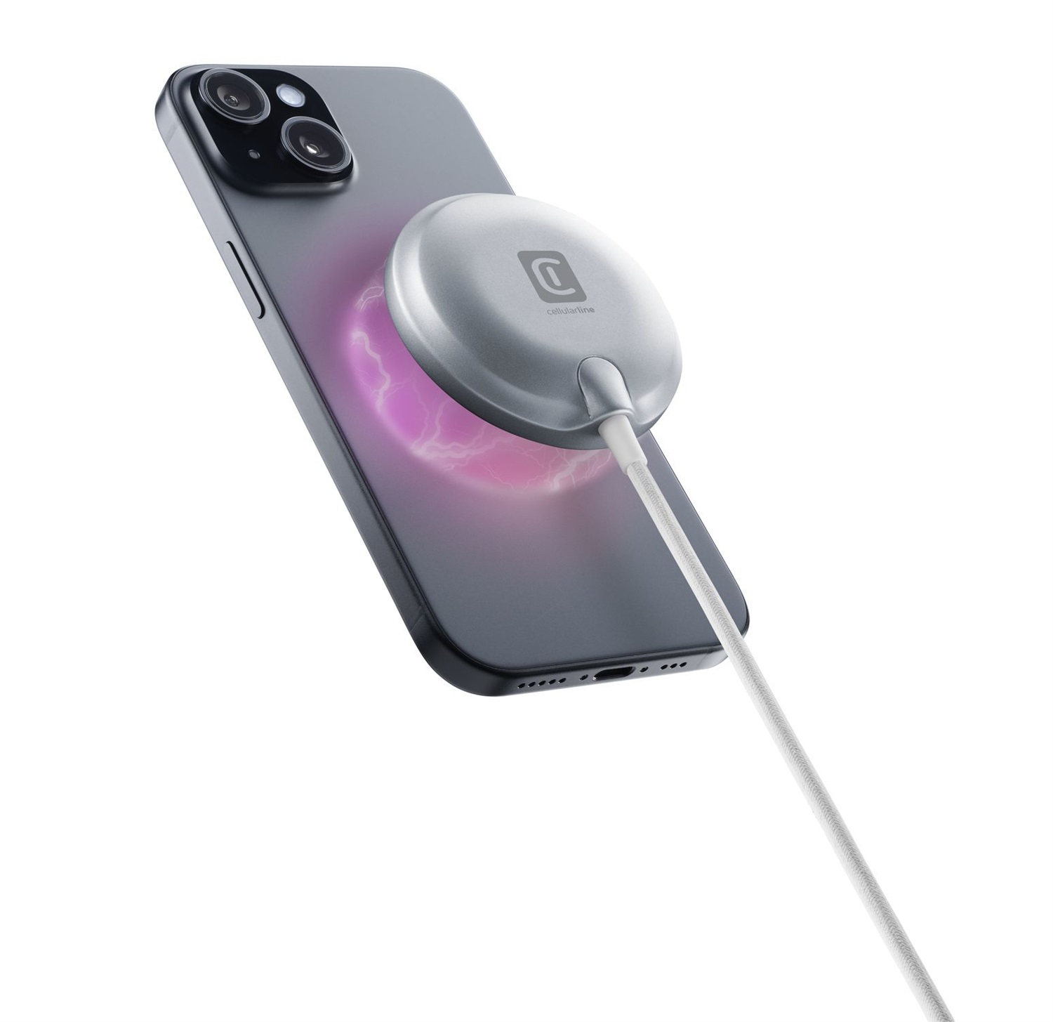 Cellularline Mag Qi2 Pad di Ricarica Wireless Magnetica 15W - Bianco