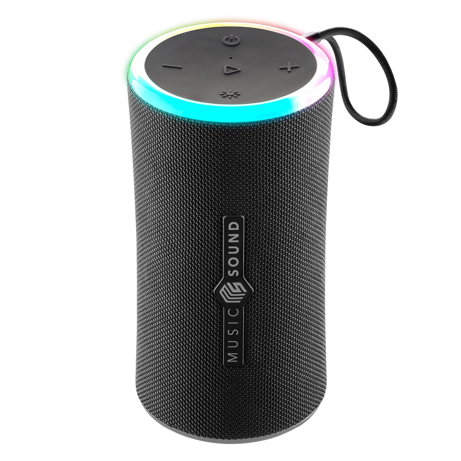 Music Sound AURA 20W - Cassa Bluetooth Portatile Nero con Certificazione IPX6 e Luci RGB