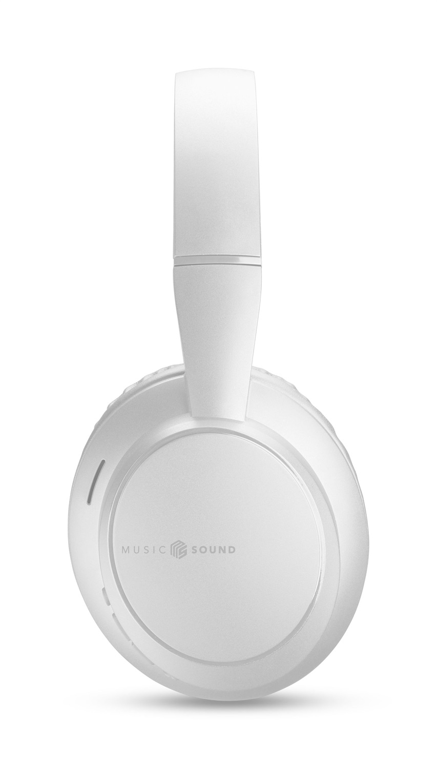 Music Sound BOOST Cuffia Wireless Around-Ear Pieghevole con Microfono, 3 Modalità EQ e Autonomia fino a 8 Ore, Bianco