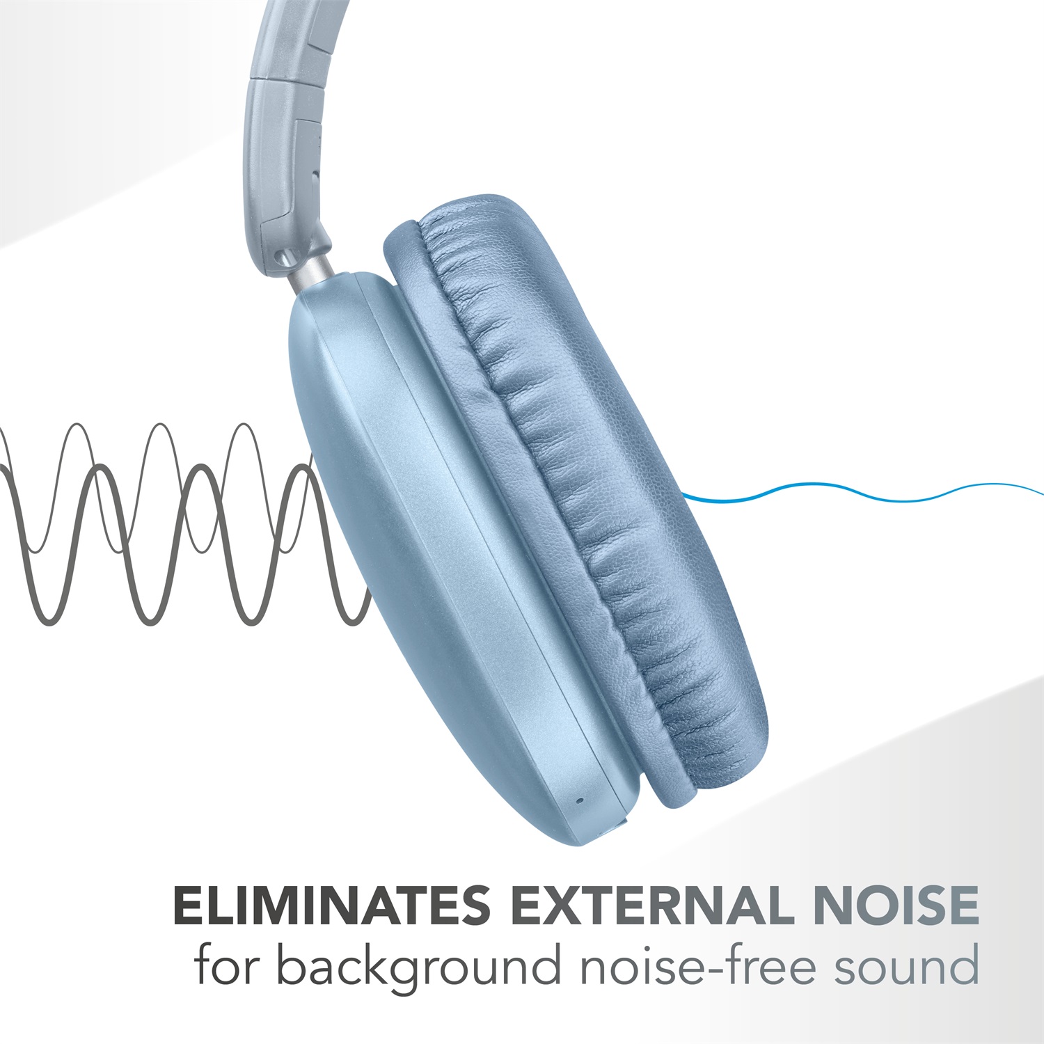 Music Sound MAXI3 Cuffie Wireless Over-ear con Cancellazione Attiva del Rumore, Audio Immersivo e Cristallino, Fino a 35 Ore di Autonomia, Ricarica USB-C, Blu