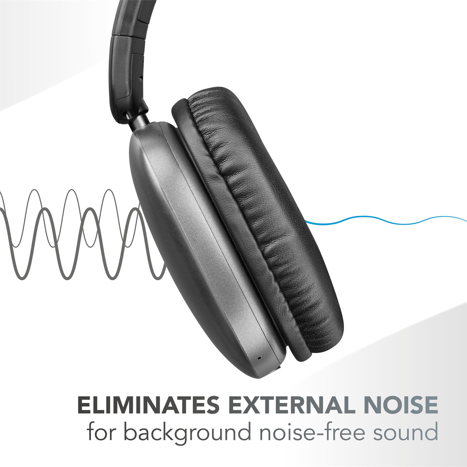 Music Sound MAXI3 Cuffie Wireless Over-ear con Cancellazione Attiva del Rumore, Audio Immersivo, Fino a 35h di Playtime, Ricarica USB-C, Nero