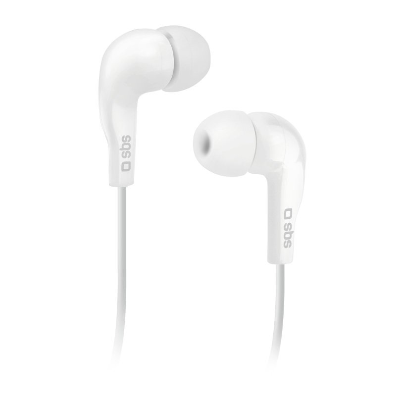 SBS Auricolari In-ear Studio Mix 10 Cablati Bianco con Microfono e Tasto Risposta, Universali per Smartphone
