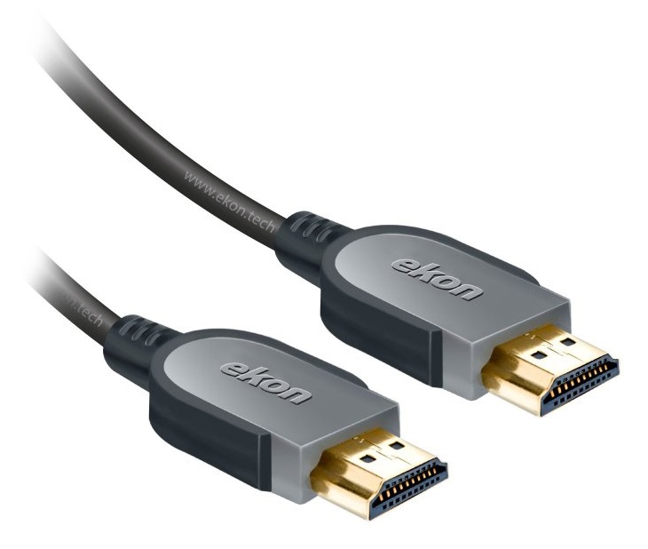 Ekon Cavo HDMI 1.4 Maschio-Maschio 5m con Ethernet, Risoluzioni 4K Ultra HD e 3D, Connettori Dorati