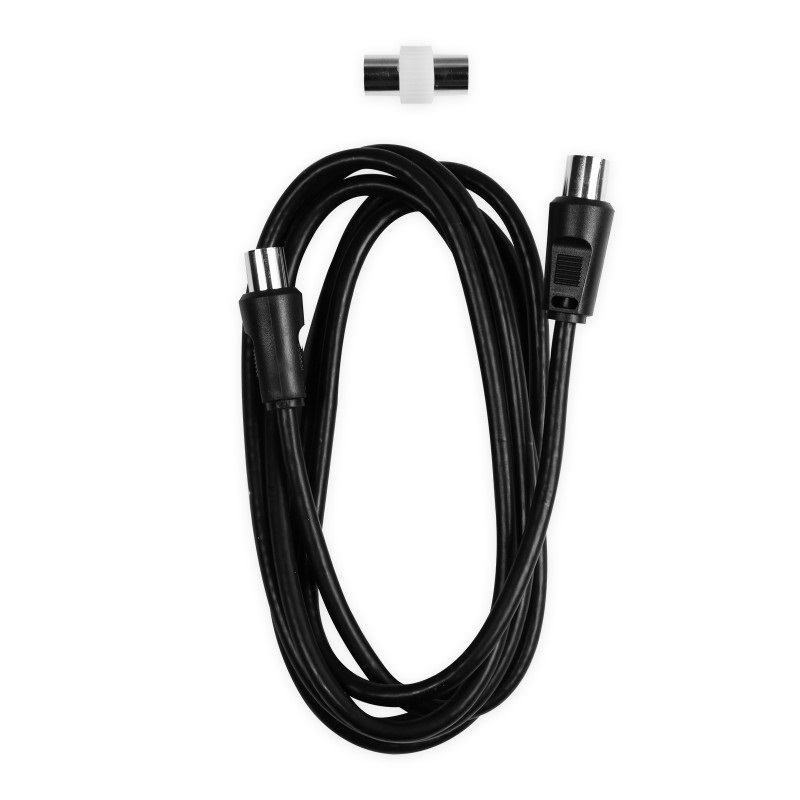 Ekon Cavo Antenna TV 1.8m Maschio/Femmina con Doppia Schermatura e Protezione Anti-Piega