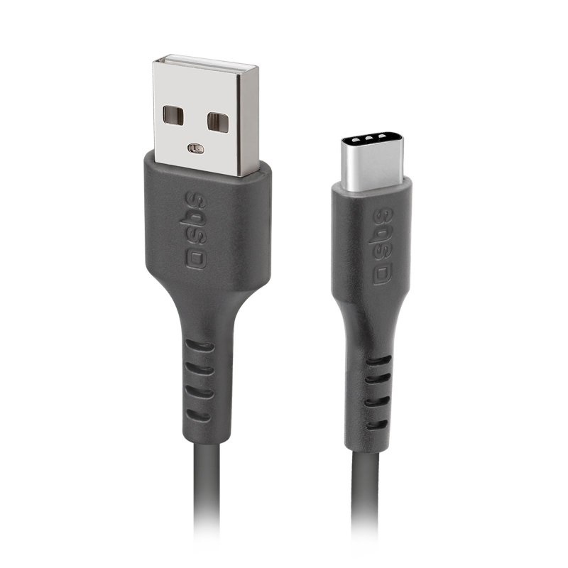 SBS Cavo Dati e Ricarica Type-C 3 Metri USB 2.0 - Nero, Funzione Ricarica e Trasferimento Dati