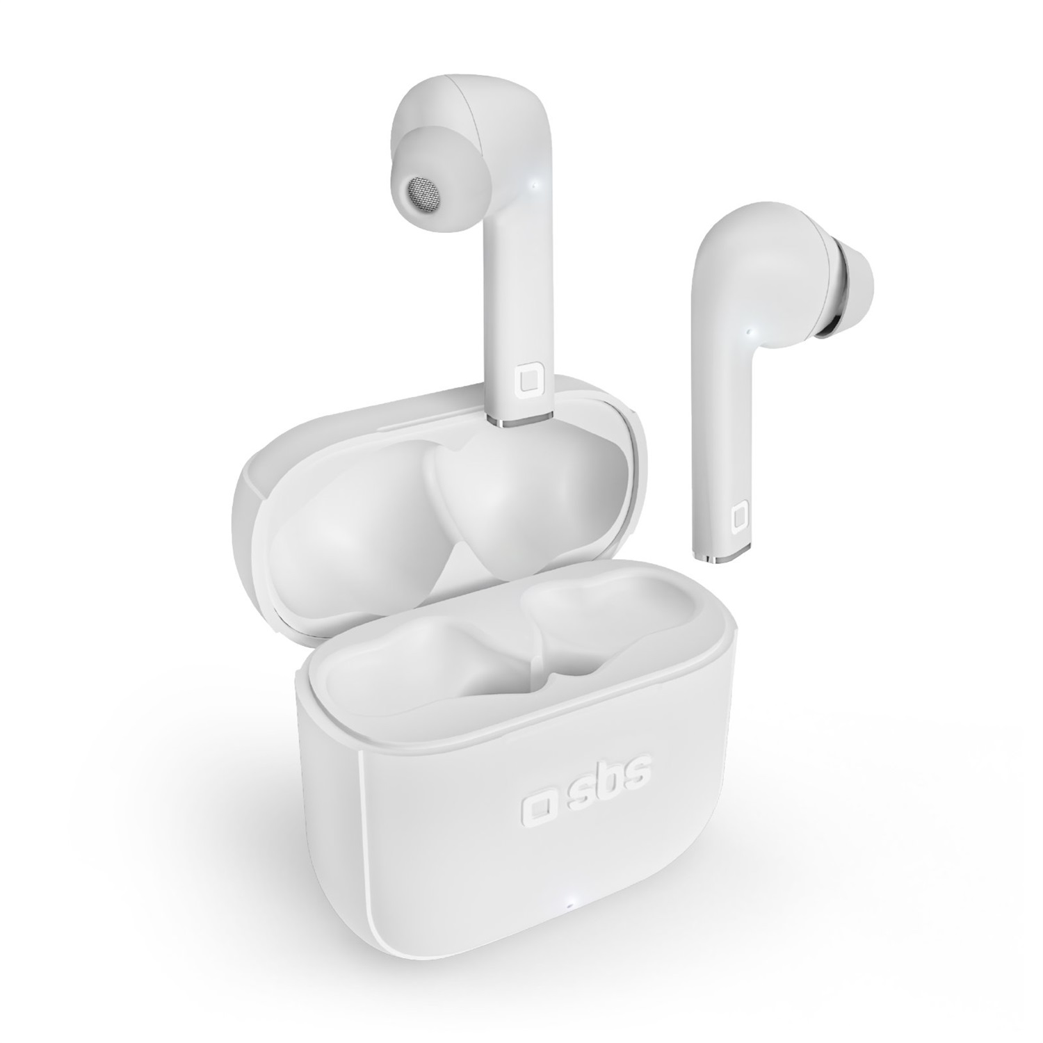 SBS Beat Free Auricolare True Wireless Stereo (TWS) In-ear Bianco con Touch Control, Musica e Chiamate, Compatibile con iPhone e Android