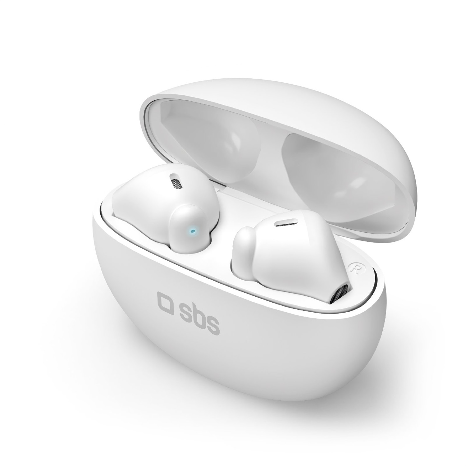 SBS Twin Pure Drops - Cuffie Auricolari Semi In-Ear True Wireless Stereo con Microfono HD e Controlli Touch, Autonomia di 35 Ore