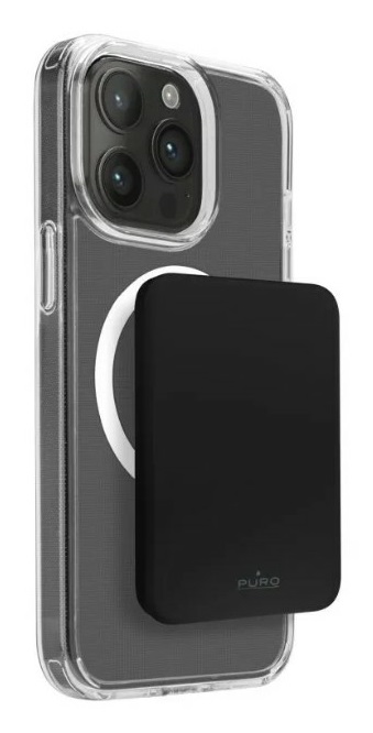 PURO Slim Power Bank MagSafe 4200 mAh Nero - Ricarica Magnetica per iPhone