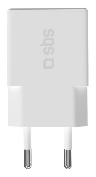 SBS TETRGAN1C30SLIM Caricabatterie USB-C 30W GaN Ricarica Rapida Design Ultrasottile Bianco