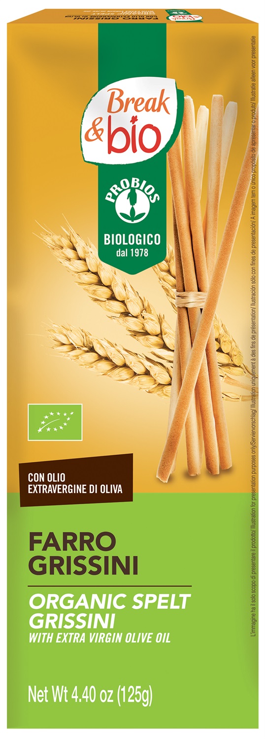 Probios Break & Bio Grissini di Farro 125g con Olio Extravergine di Oliva