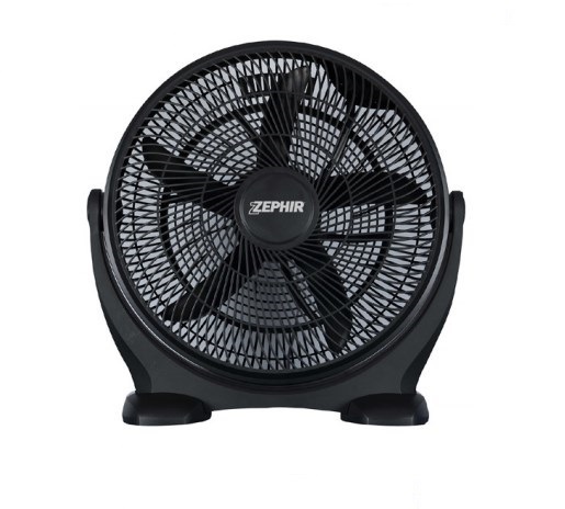 Zephir ZBF04CM Ventilatore da Pavimento Nero 40 cm con 3 Velocità e Orientabile