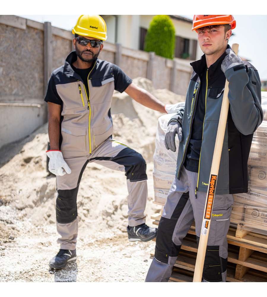 Kapriol Pantaloni da Lavoro Kavir Verde/Nero, Taglia L - Comodi, Durevoli e Impermeabili