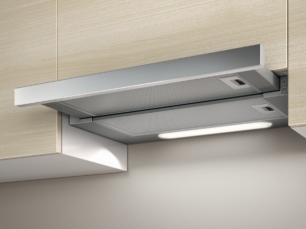 Elica ELITE14 LUX GRIX/A/60 Cappa da Incasso Aspirante 60 cm Argento e Acciaio Inox, Potenza 336 m³/h, 3 Velocità, Illuminazione Alogena