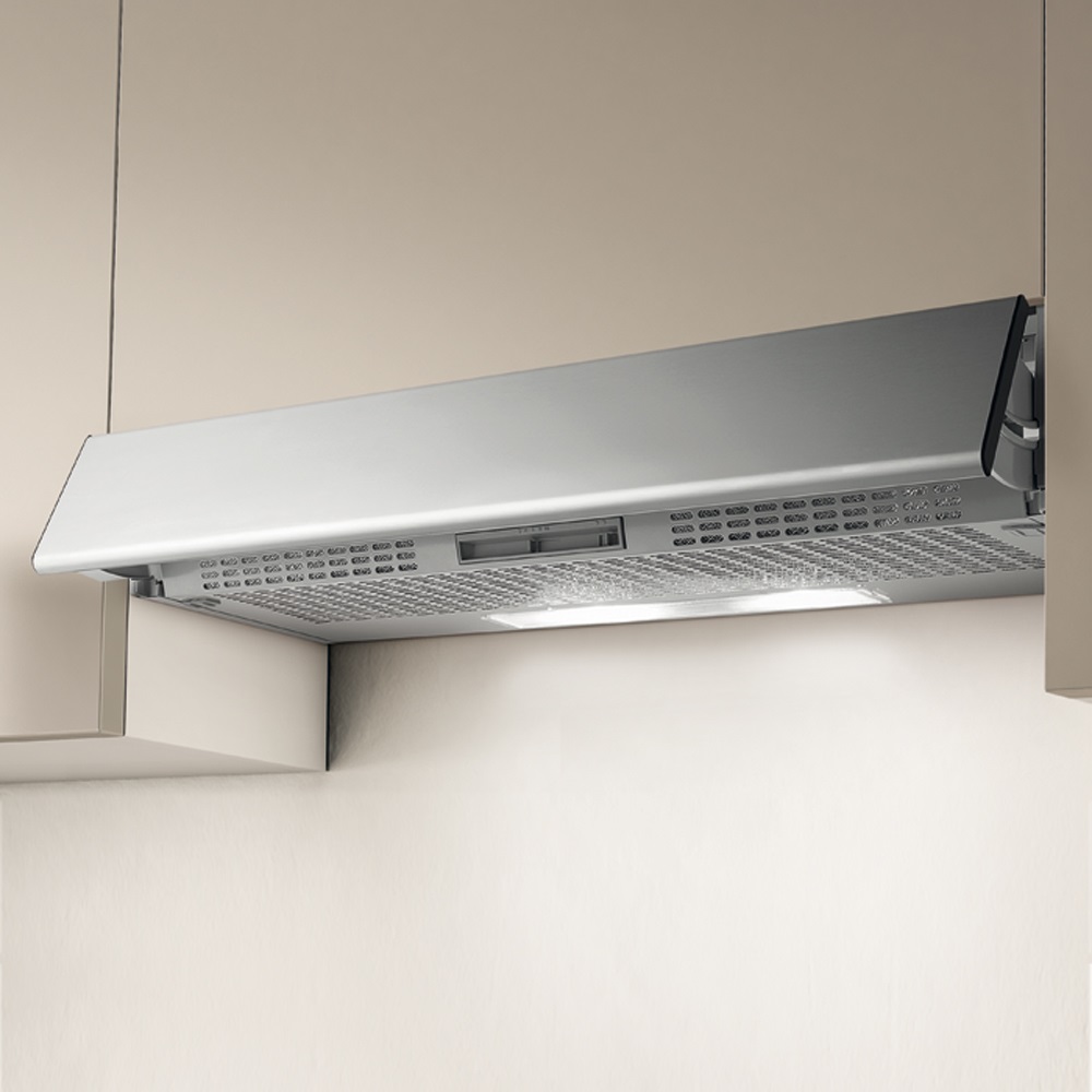 Elica Cappa Sottopensile Estraibile T ST GR/F/90 90 cm Argento Acciaio Inossidabile Filtrante 170 m³/h