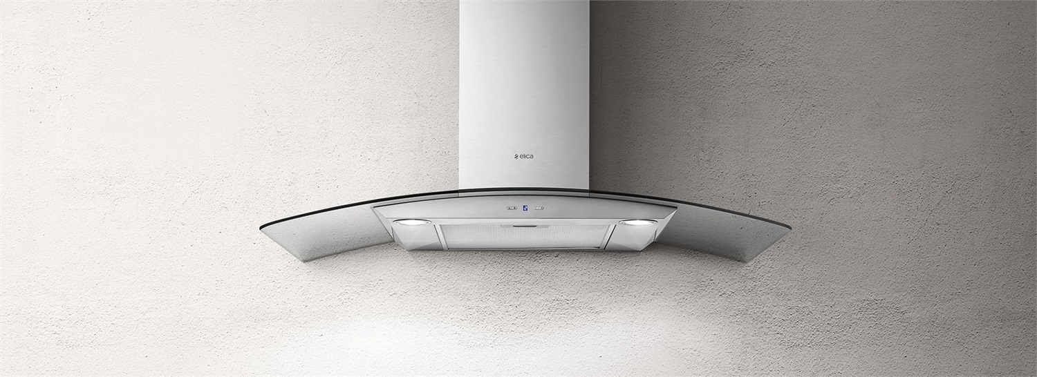 Elica PRF0150288 Cappa Aspirante a Parete 90 cm in Acciaio Inox e Vetro, 600 m³/h, Classe A, Illuminazione LED
