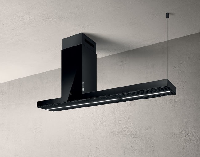 Elica HAIKU ISLAND BL/A/180 Cappa ad Isola 180 cm Classe A Vetro Nero 720 m³/h