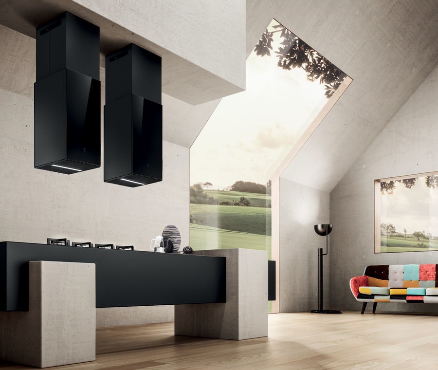 Elica HAIKU ISLAND BL/A/180 Cappa ad Isola 180 cm Classe A Vetro Nero 720 m³/h