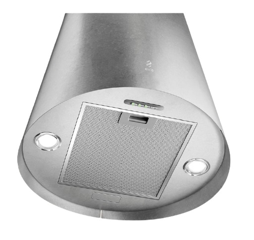 Elica PRF0147730B Cappa Aspirante a Isola 50 cm Effetto Zincato Filtrante 600 m³/h Classe Energetica A