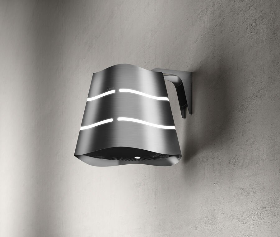 Elica WAVE UX IX/F 51 - Cappa filtrante sospesa in acciaio inox con illuminazione LED e comandi elettronici